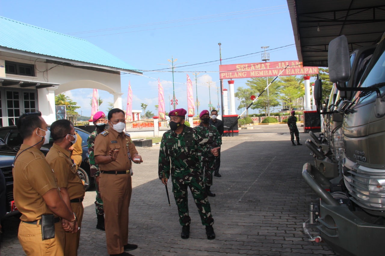 Wakil Walikota Tanjungpinang, Endang Abdullah kunjungi mako Yonmarharlan IV. ist