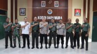 Foto bersama menandai sinergisitas antara Polri dan TNI di Muba, Sumatera Selatan. foto berry