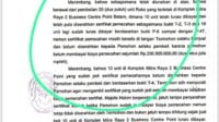 Inilah salinan putusan eksepeksi PKPU PT MRS yang dinyatakan ditolak oleh PN Niaga Medan. foto ist